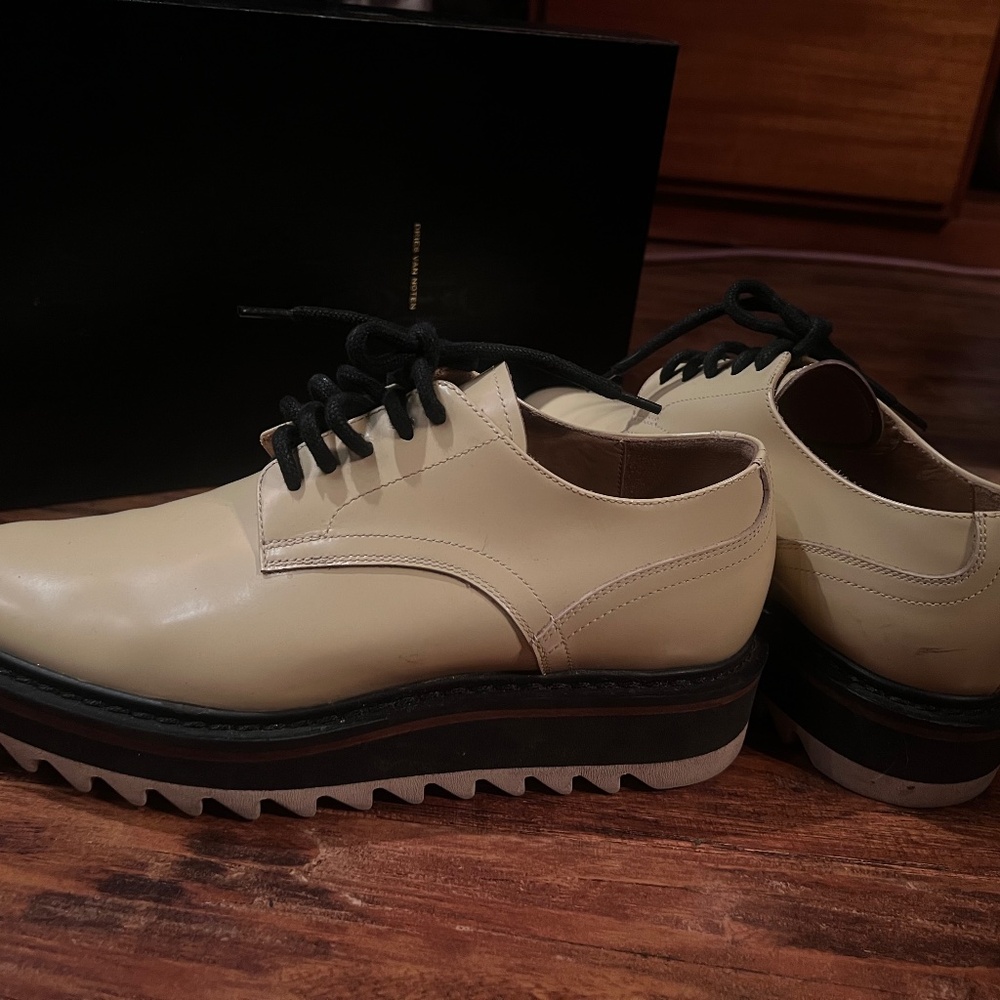 Dries van Noten ss19 derby shoe in ecru 37.5